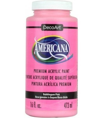Americana Bubblegum Pink Acrylic Craft Paint Extra Large 16oz